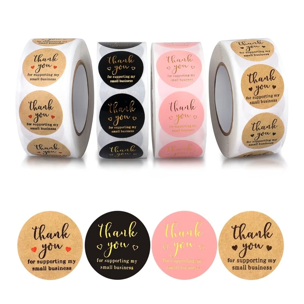 500 NIP Thank You Stickers Pick YOUR DESIGN